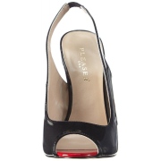 Black slingback pumps 13 cm SEXY-08 peeptoe slingbacks shoes