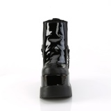 Black vegan boots 13 cm VOID-50 demonia knee boots wedges platform