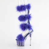 Blau 18 cm ADORE-728F exotic pole sandaletten mit federn