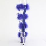 Blau 18 cm ADORE-728F exotic pole sandaletten mit federn