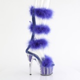 Blau 18 cm ADORE-728F exotic pole sandaletten mit federn