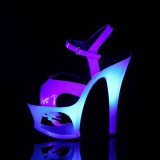 Blau 18 cm MOON-711MER Neon plateau high heels