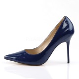 Blau Lack 10 cm CLASSIQUE-20 spitze pumps mit stiletto absatz