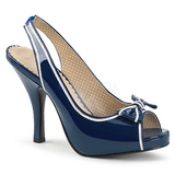 Blau Lackleder 11,5 cm PINUP-10 grosse grössen sandaletten damen