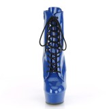 Blau Lackleder 15 cm Pleaser DELIGHT-1020 pole dance ankel boots