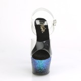 Blau glitter 18 cm ADORE-708SS pole dance high heels schuhe