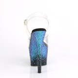Blau glitter 18 cm ADORE-708SS pole dance high heels schuhe