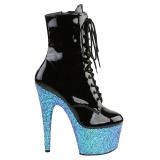 Blau glitter 18 cm Pleaser ADORE-1020LG pole dance stiefeletten