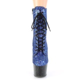 Blau glitter 18 cm Pleaser ADORE-1020MG pole dance ankel boots