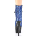 Blau glitter 18 cm Pleaser ADORE-1020MG pole dance ankel boots