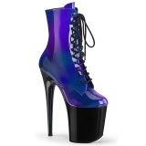 Blau glitter 20 cm FLAMINGO-1020SHG exotic pole dance stiefeletten