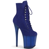 Blau nubuck 20 cm FLAMINGO-1020FST exotic pole dance stiefeletten