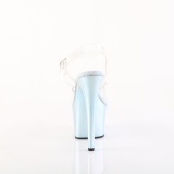 Blaue hologramm plateau 18 cm ADORE-708LQ pleaser high heels sandalen