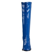Blaue lackstiefel 7,5 cm GOGO-300 High Heels Damenstiefel für Männer