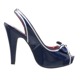 Blue 11,5 cm retro vintage BETTIE-05 Womens Shoes with High Heels