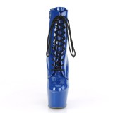 Blue Patent 18 cm ADORE-1020 womens platform ankle boots