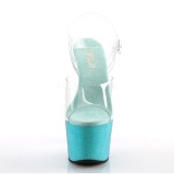 Blue glitter 18 cm Pleaser ADORE-708OMBRE Pole dancing high heels shoes