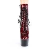 Bordo snake pattern 18 cm ADORE-1020SP Exotic pole dance ankle boots