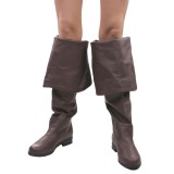 Braun Kunstleder 4 cm MAVERICK-2045 Overknee Stiefel für Männer