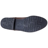 Braun Kunstleder 4 cm MAVERICK-2045 Overknee Stiefel für Männer