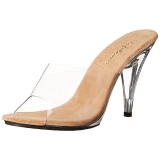 Braun Transparent 11 cm CARESS-401 Damen Mules Schuhe