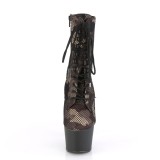 Camoflash Leinenstoff 18 cm ADORE-1020CM pleaser stiefeletten mit plattform