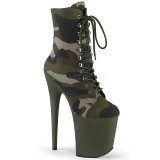 Camoflash Leinenstoff 20 cm FLAMINGO-1020CAMO pleaser stiefeletten mit plattform