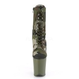 Camoflash Leinenstoff 20 cm FLAMINGO-1020CAMO pleaser stiefeletten mit plattform