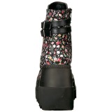 Canvas 11,5 cm SHAKER-52ST goth ankle boots wedge platform