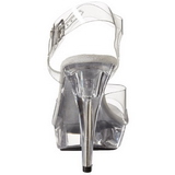 Clear 13 cm COCKTAIL-508 Acrylic Platform High Heeled Sandal