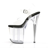 Clear 20 cm FLAMINGO-808 Acrylic Platform High Heeled Sandal