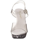 Clear Rhinestone 13 cm COCKTAIL-508SDT Acrylic High Heeled Sandal