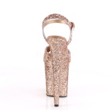 Copper 20 cm FLAMINGO-810LG glitter platform high heels shoes