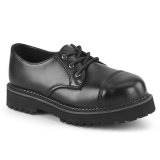 Echtes Leder RIOT-03 demonia stahlkappenschuhe - unisex punk schuhe