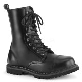 Echtes Leder RIOT-10 demonia punk stiefeletten - stahlkappen kampf stiefeletten