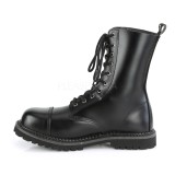 Echtes Leder RIOT-10 demonia punk stiefeletten - stahlkappen kampf stiefeletten