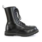 Echtes Leder RIOT-10 demonia punk stiefeletten - stahlkappen kampf stiefeletten