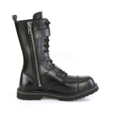 Echtes Leder RIOT-12BK demonia stahlkappen springerstiefel - unisex kampfstiefel