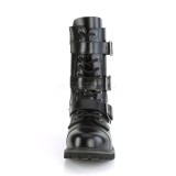 Echtes Leder RIOT-12BK demonia stahlkappen springerstiefel - unisex kampfstiefel