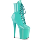 FLAMINGO-1020 20 cm pleaser high heels ankle boots turquoise