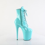 FLAMINGO-1020 20 cm pleaser high heels ankle boots turquoise