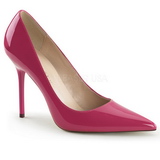 Fuchsia Lack 10 cm CLASSIQUE-20 High Heels Pumps für Männer