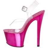 Fuchsia Transparent 18 cm SKY-308 High Heels Platform