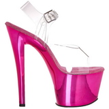 Fuchsia Transparent 18 cm SKY-308 High Heels Platform