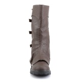 GOTHAM-105 halloween braune kapitänstiefel herren stiefel mit schnallen