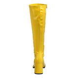 Gelbe lackstiefel 7,5 cm GOGO-300 High Heels Damenstiefel für Männer
