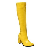 Gelbe lackstiefel 7,5 cm GOGO-300 High Heels Damenstiefel für Männer