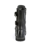 Genuine leather RIOT-12BK demonia boots - unisex steel toe combat boots