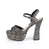 Glitter 13 cm DOLLY-09 demoniacult high heels mit blockabsatz