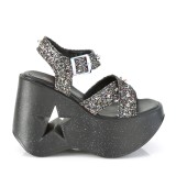 Glitter 13 cm DemoniaCult DYNAMITE-02 lolita schuhe wedge sandaletten